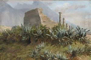 Pompeie - Udsigt Over Theatret (view From Pompeii With The Theater In The Background) by Anthonie, Anthonore Christensen
