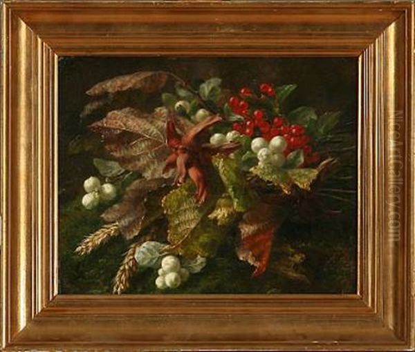 A Bouwuet With Currant, Hazelnuts And Snowberries - view 1
