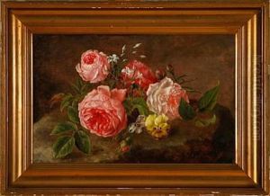 Roses And Heartseases (after Emmy Thornam) by Anthonie, Anthonore Christensen