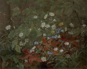 Skovbund Med Forarsblomster Og Grene