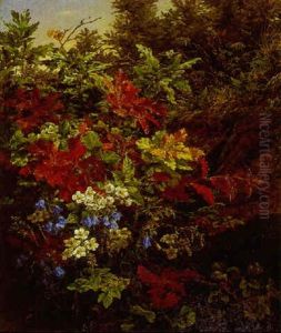 Motiv Fra Sverige, Med Klokkeblomster, Blomstrende Brombaer Samt Egelov Motiv Fra Sverige, Med Klokkeblomster, Blomstrende Brombaer Samt Egelov
