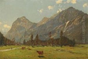 Cows Grazing On The Plains At The Achensee