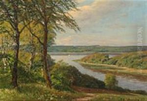 Summer Landscape Overlooking Skaridso by Godfred B.W. Christensen
