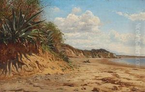 Coastal Scape From Nettuno In Italy by Godfred B.W. Christensen