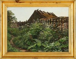Goutweed Behind A Thatched House by Godfred B.W. Christensen