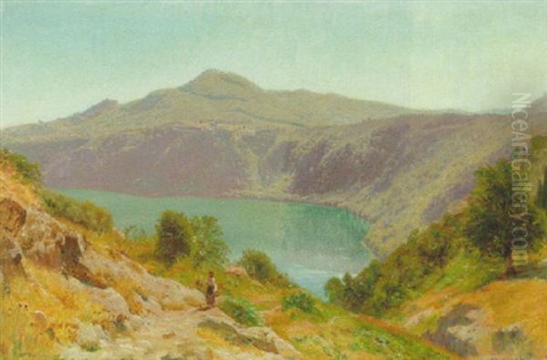 Parti Fra Albanersoen, I Baggrunden Monte Cavo Og Rocca Di Papa - view 1