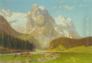 Sommerlandskab Fra Alperne by Godfred B.W. Christensen
