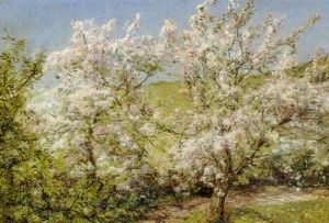 Blomstrende Aebletraeer by Godfred B.W. Christensen
