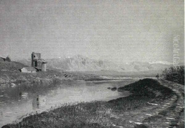 Parti Fra Tiberen Naer Ponte Molle - view 1