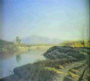 Parti Fra Tiberen Naer Ponte Molle, Det Cylindriske Tarn Tor De Quinto Lazzaroni Er Det Nuvaerende Viale Tor Di Quinto Parti Fra Tiberen Naer Ponte Molle, Det Cylindriske Tarn Tor De Quinto Lazzaroni Er Det Nuvaerende Viale Tor Di Quinto