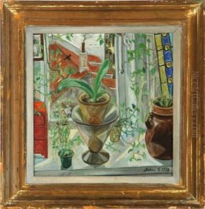 Vinduet - Forarsdag - Norebro (window - Spring Day At Norrebro In Copenhagen) by John Christensen
