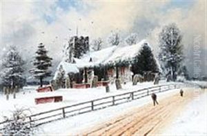 Winter Day At A Cemetery by Niels Christensen