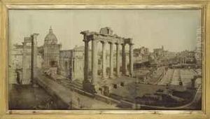 A Large Photographic View Of The Forum, Rome by James Isaac Atkinson Anderson