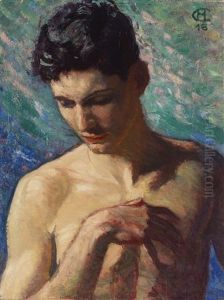 Portrat Eines Jungen Mannes by Hans Christiansen