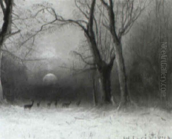 Winterlandschaft Mit Rehen - view 1