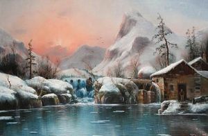 Winter Lake View (+ Winter Lake View; Pair)