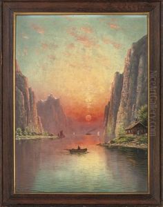 A Fjord At Sunset (+ A Moonlit Fjord; Pair)