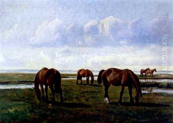 Horses In A Pasture - view 1
