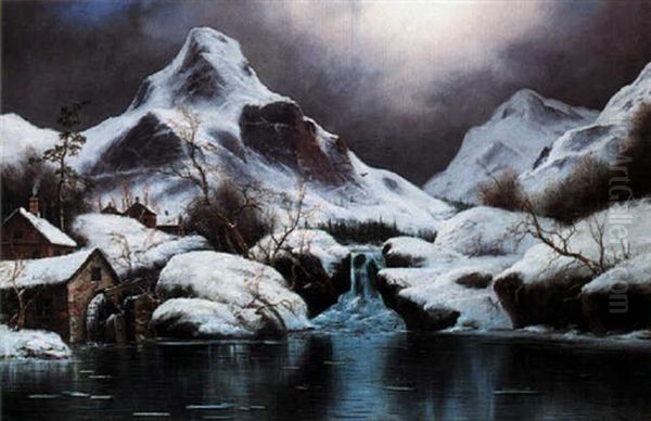 Mill In A Winter Landscape - view 1