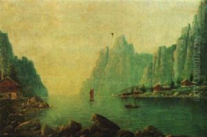 Norwegian Fjord Scene by Nils Hans Christiansen
