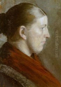 Portraet Af Anna Ancher (?) by Poul S. Christiansen