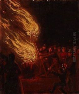 People Around A Bonfire At St. John's Eve