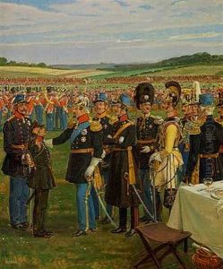 Den Lille Hornblaeser Far Et Skulderklap Af Frederik Vii