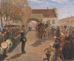 Kongelig Inspektion Af Et Militaerregiment by Rasmus Christiansen