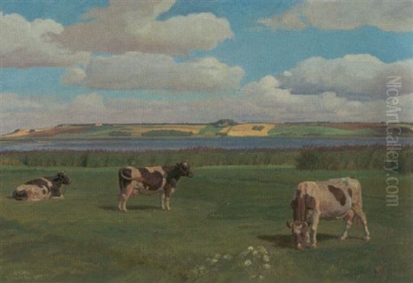 Landskab Med Koer, Hjarbaek Fjord - view 1