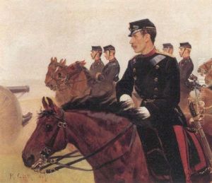 Portraet Af Oberst F.c. Rantzau Til Hest by Rasmus Christiansen
