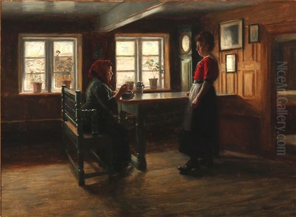 Interior Of A Farm House With Two Women - view 1