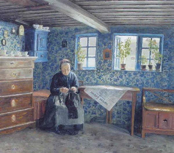 Interior Med Kone, Der Strikker - view 1
