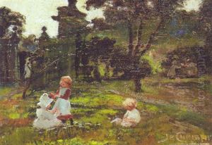 Children Gathering Flowers by James Elder Christie