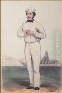 James Dean, John Wisden,charles Brown, John Bickley, William Caffyn And Henry Royston by John Corbet Anderson