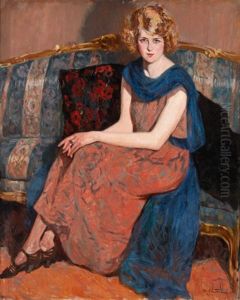 Portrait Of A Young Woman On A Divan