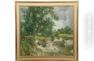 Old Mill Dam by Howard Chandler Christy