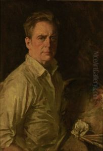 Self Portrait With Palette by Howard Chandler Christy
