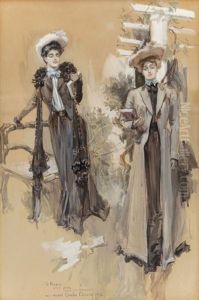 The Girl Looked At Her And Passed On, Harper's Monthly Magazine Story Illustration, March 1903