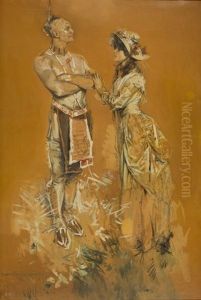 The Sagamore And The Lady, Scribner's Story Illustration The Sagamore And The Lady, Scribner's Story Illustration