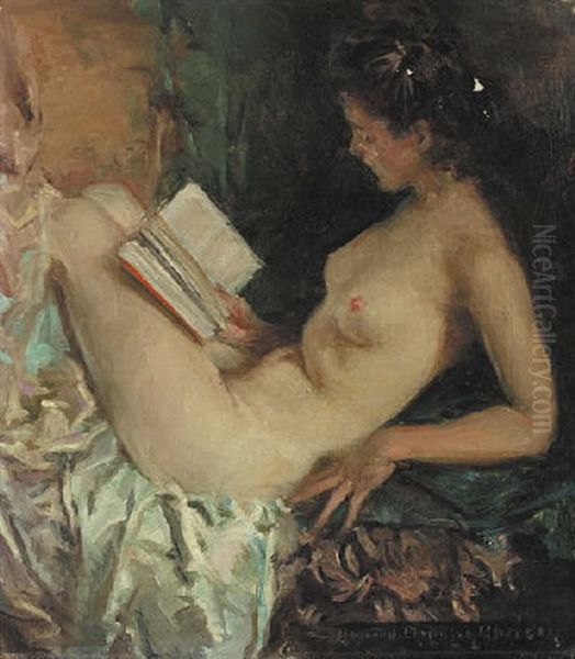 Nude Woman Reading - view 1