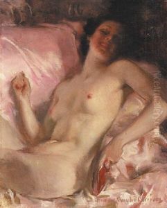 Portrait Of A Nude Woman In Repose by Howard Chandler Christy