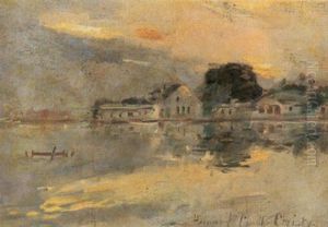 Landscape With Houses by Howard Chandler Christy