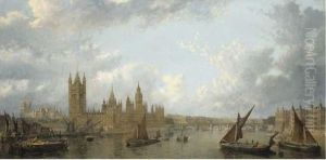 View Of Westminster From The Thames