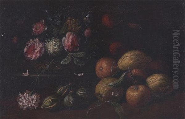 Stillleben Mit Blumen Und Zitrusfruchten - view 1