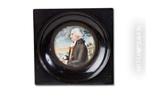 Halbfigurliches Herrenportrait Im Habit, Vor Landschaftshintergrund