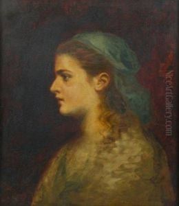 Young Girls Portrait by Fedor Petrovich Chumakov