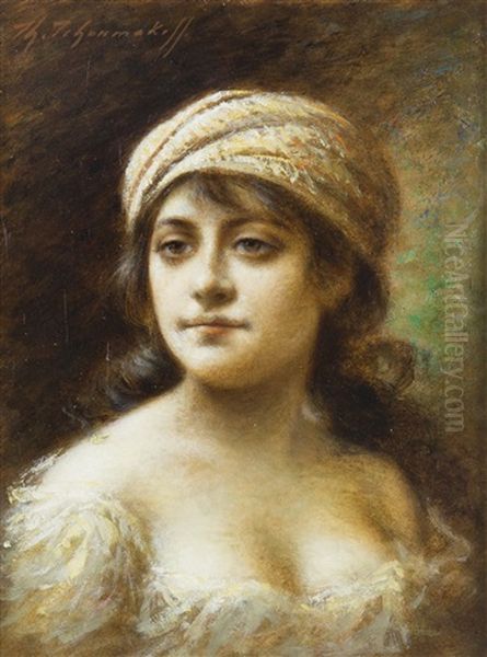 Young Woman In A Turban - view 1