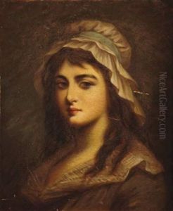 Portrait De Jeune Femme by Fedor Petrovich Chumakov