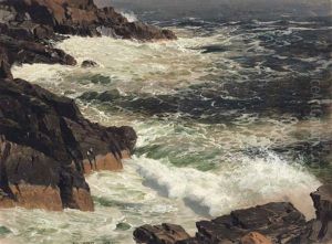 Rough Surf, Mount Desert Island, Maine by Frederic Edwin Church