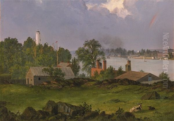 Youle's Shot Tower, East River, New York (view Of Hartford) - view 1